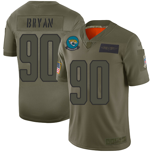 Men Nike Jacksonville Jaguars #90 Taven Bryan Camo  Stitched NFL Limited 2019 Salute To Service Jersey